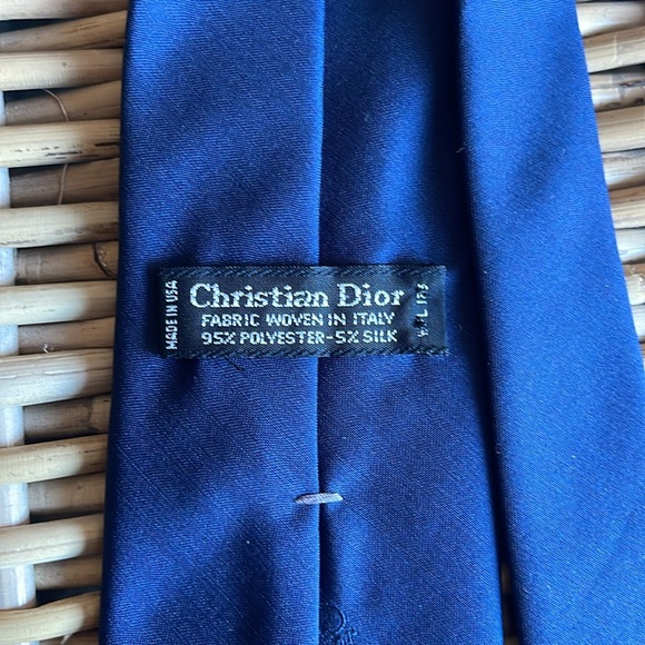 Vintage navy blue classic Christian Dior necktie 1950s - Picture 4 of 5